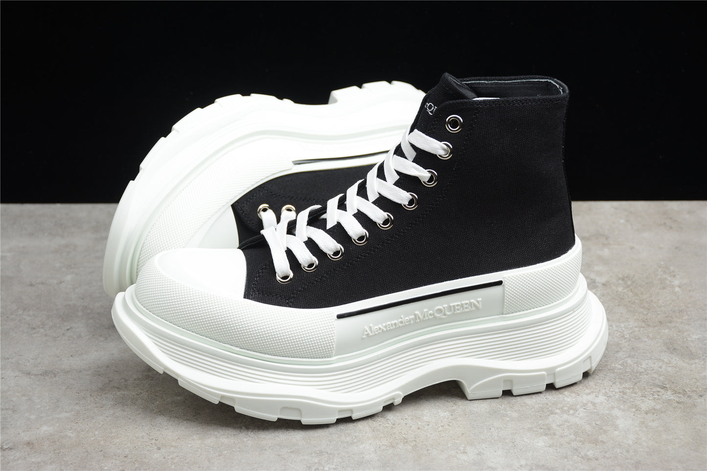 Alexander McQueen Tread Slick Boots 'Black White' - Best Reps Website 2025