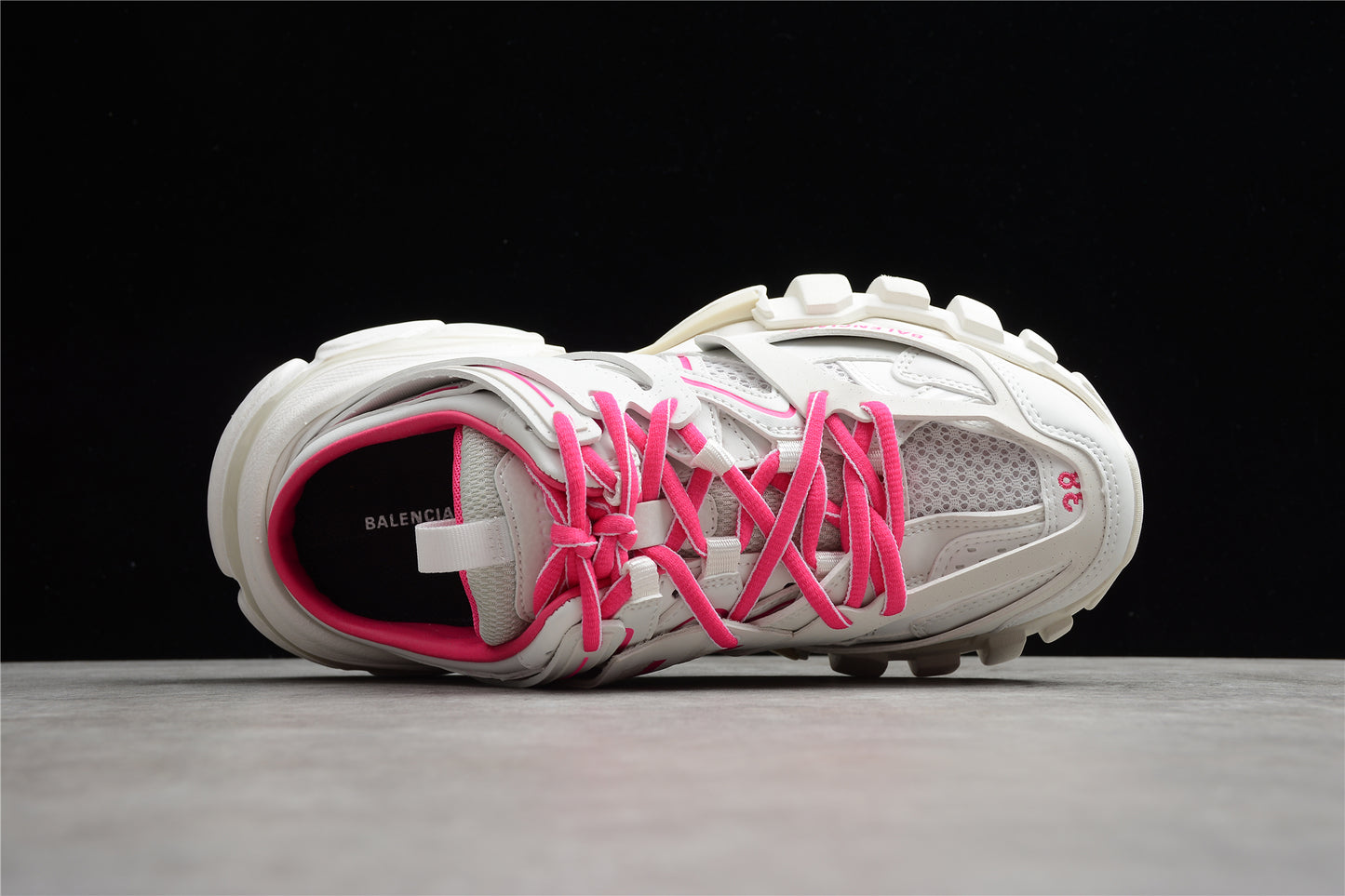 Balenciaga Track Mule in White/Rose Red - Best Reps Website 2025
