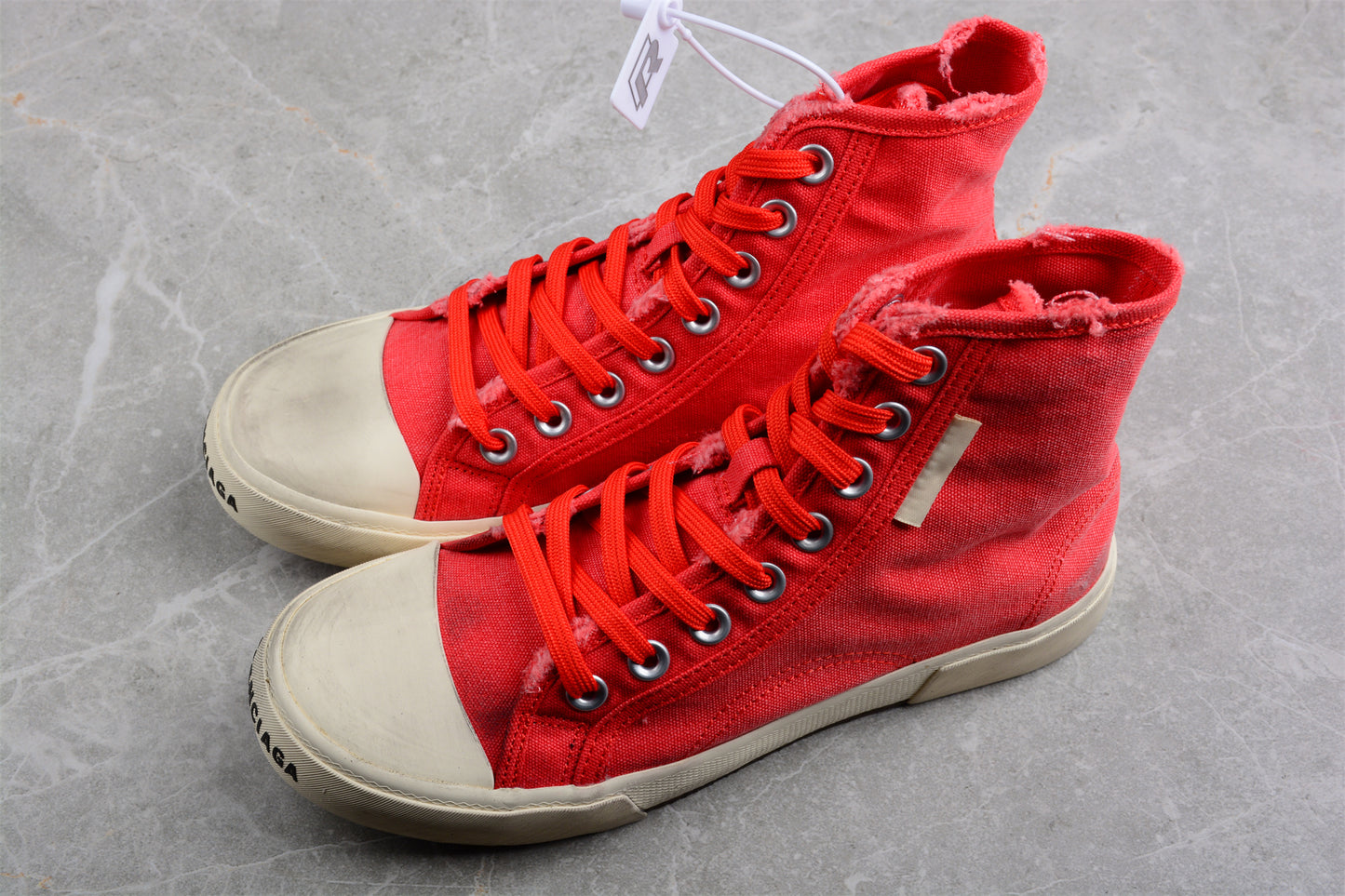 Balenciaga Paris Hi-Top Sneakers – Red/White - Best Reps Website 2025