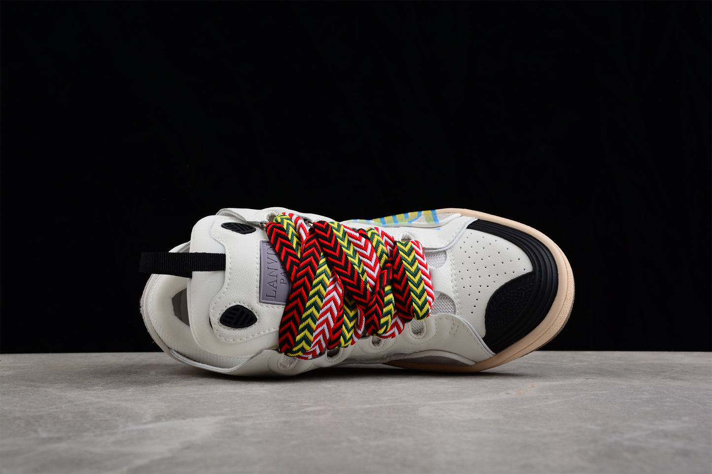 Lanvin Leather Curb Sneaker 'White Ivory'