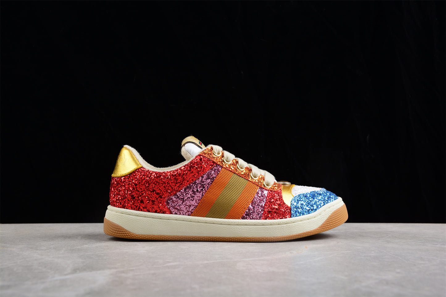 Gucci Glitter-Embellished Screener Sneakers - Best Reps Website 2025
