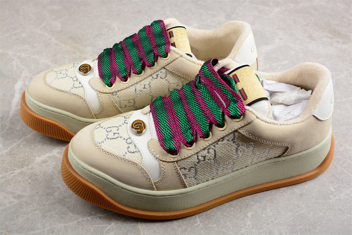 Gucci Screener GG Leather-Trimmed Canvas Sneakers - Best Reps Website 2025
