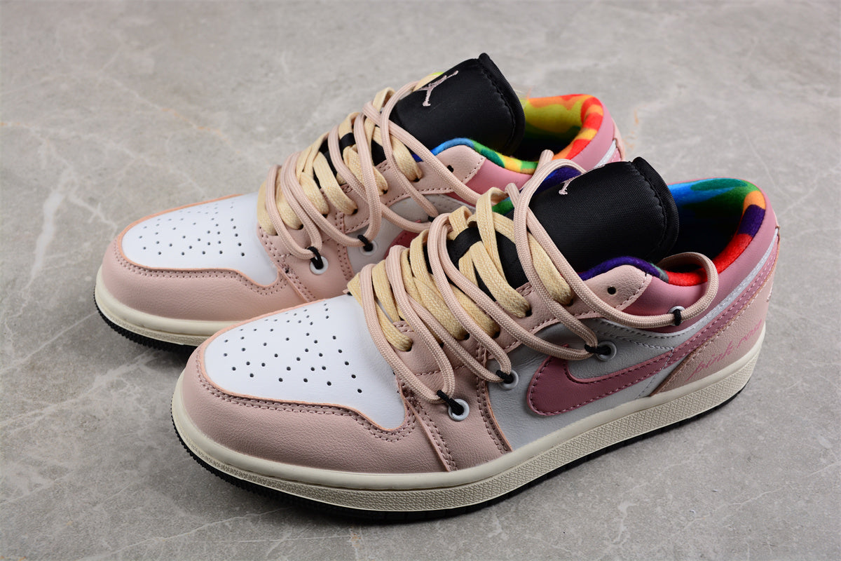 Air Jordan 1 Low FZBB Vintage Basketball Shoes GS "Pink Rose" - Best Reps Website 2025