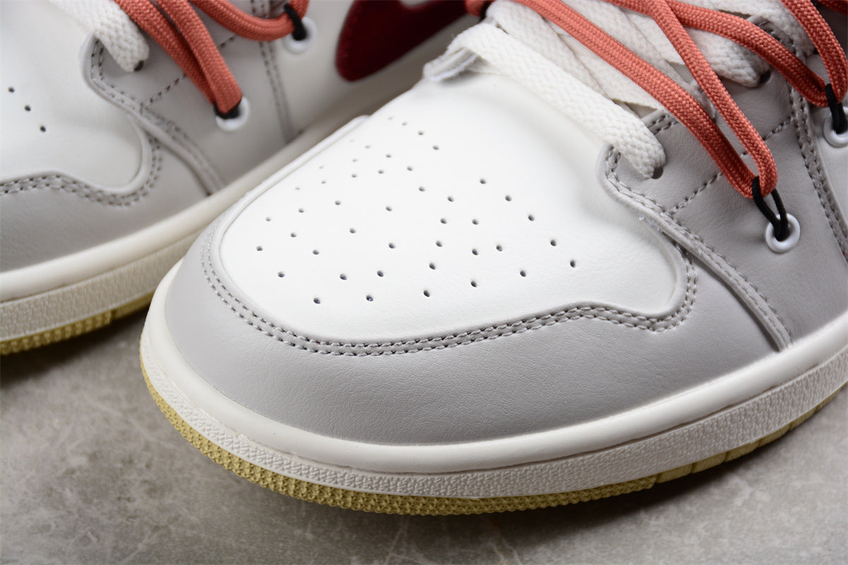 Custom Air Jordan 1 Low White Grey Pink - Best Reps Website 2025