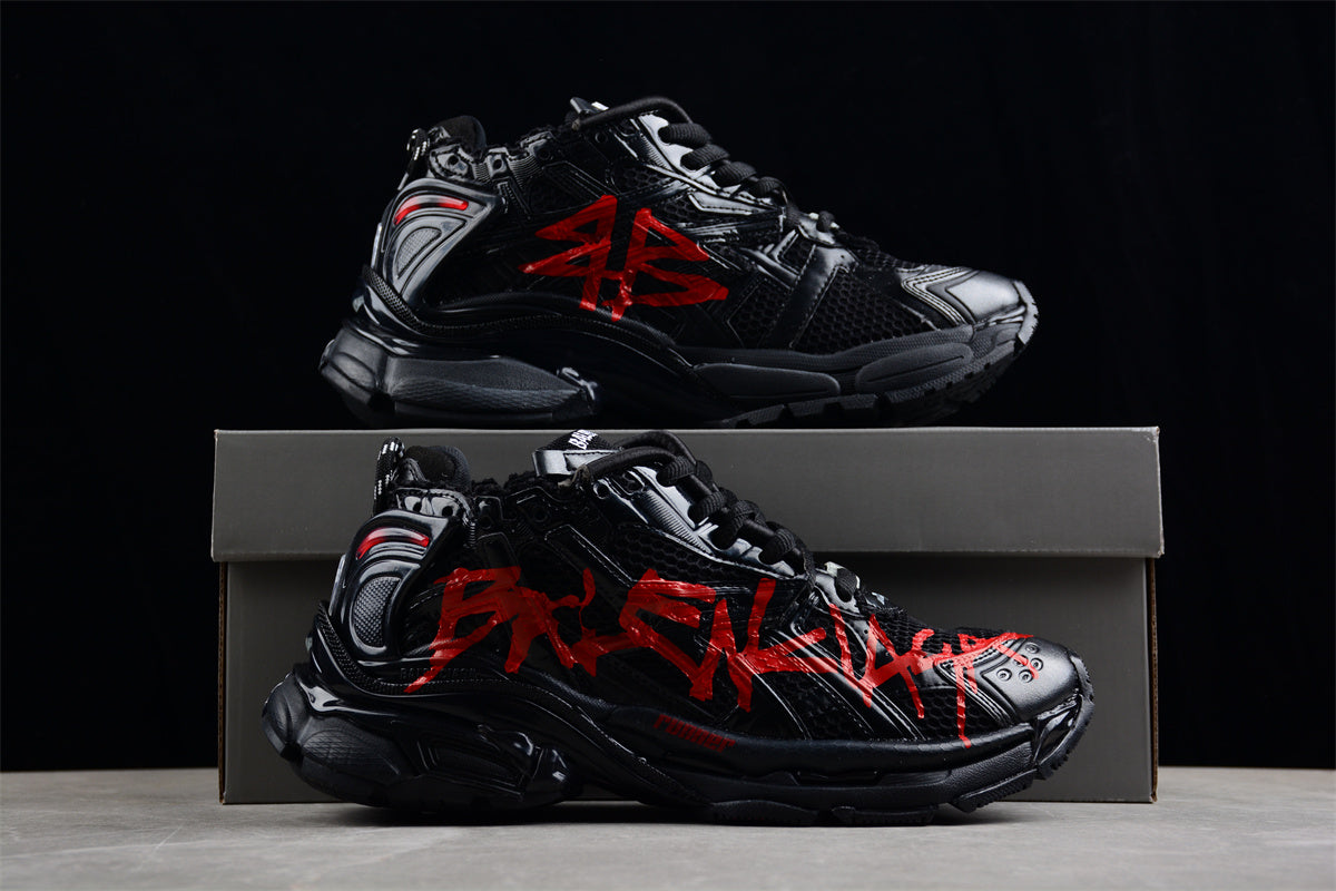 Balenciaga Runner Sneaker – Graffiti Black/Red - Best Reps Website 2025