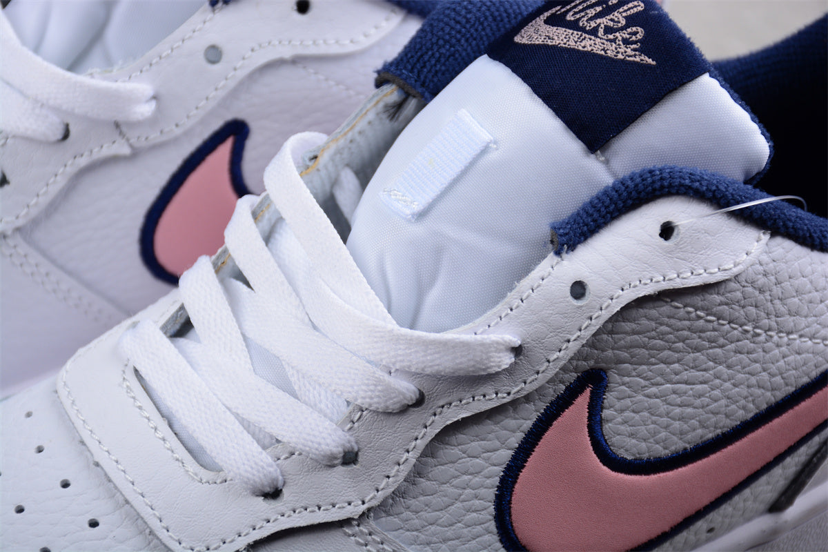 Nike Court Borough Low 2 White Pink Glaze Midnight Navy