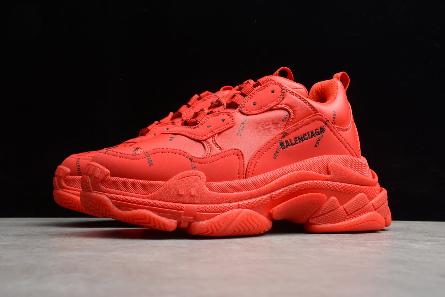 Balenciaga Triple S – Allover Logo Red - Best Reps Website 2025