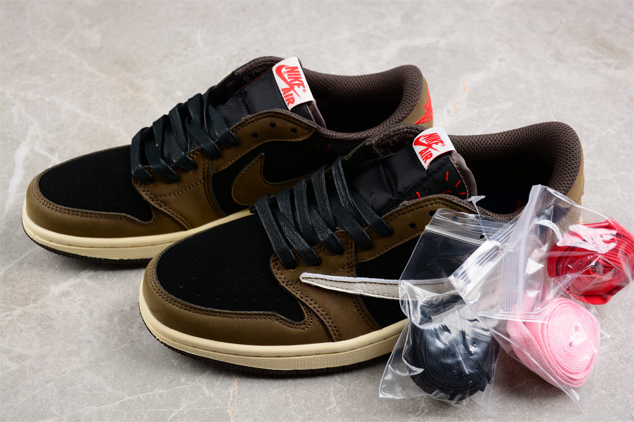 Jordan 1 Retro Low OG SP Travis Scott Black Dark Mocha - Best Reps Website 2025