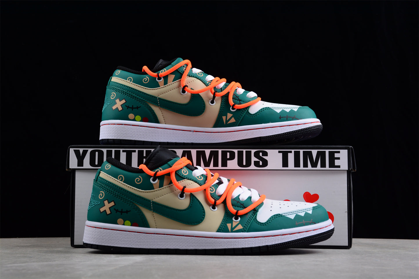 Custom Air Jordan 1 Low "Campus Time" 553558-062 - Best Reps Website 2025