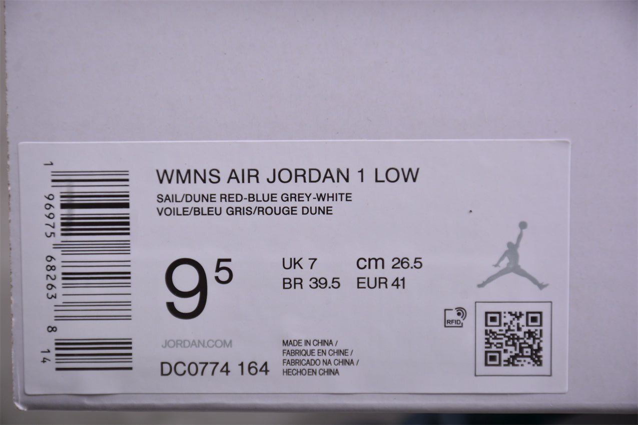 Air Jordan 1 Low 'Blue Whisper Dune Red' - Best Reps Website 2025