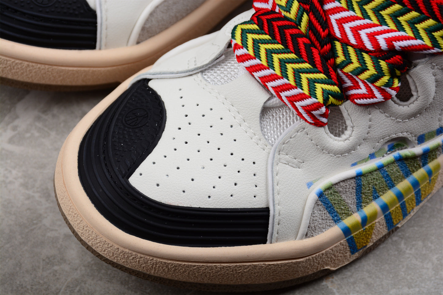 Lanvin Leather Curb Sneaker 'White Ivory'
