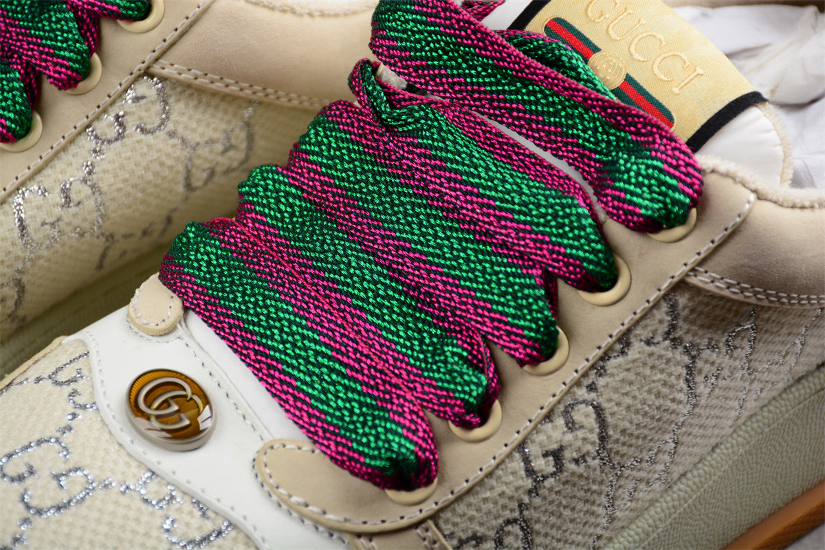 Gucci Screener GG Leather-Trimmed Canvas Sneakers - Best Reps Website 2025