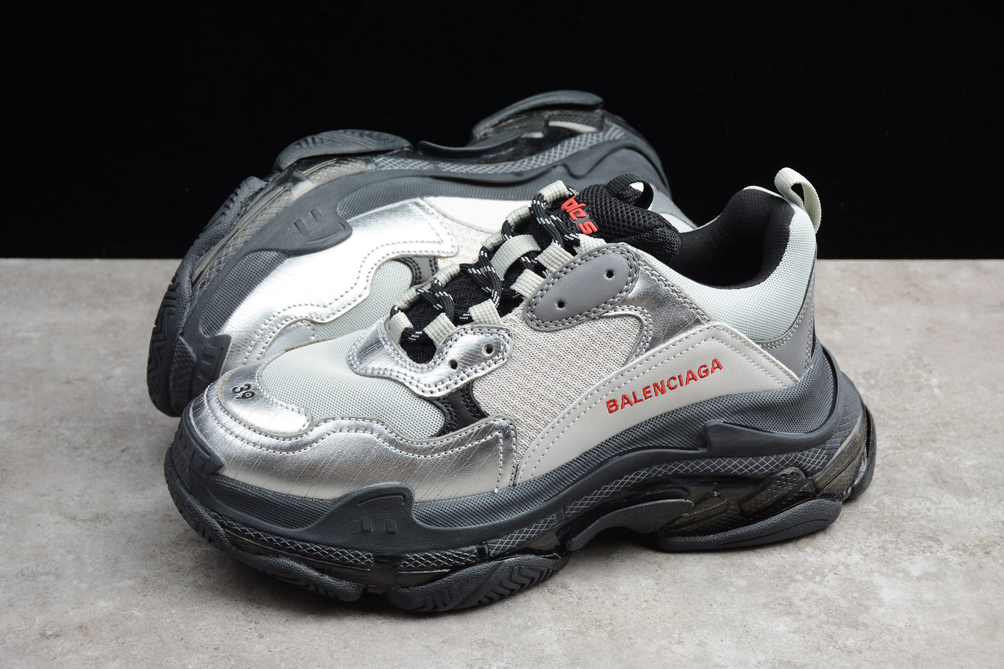 Balenciaga Triple S Clear Sole – Gray/Silver/Black - Best Reps Website 2025