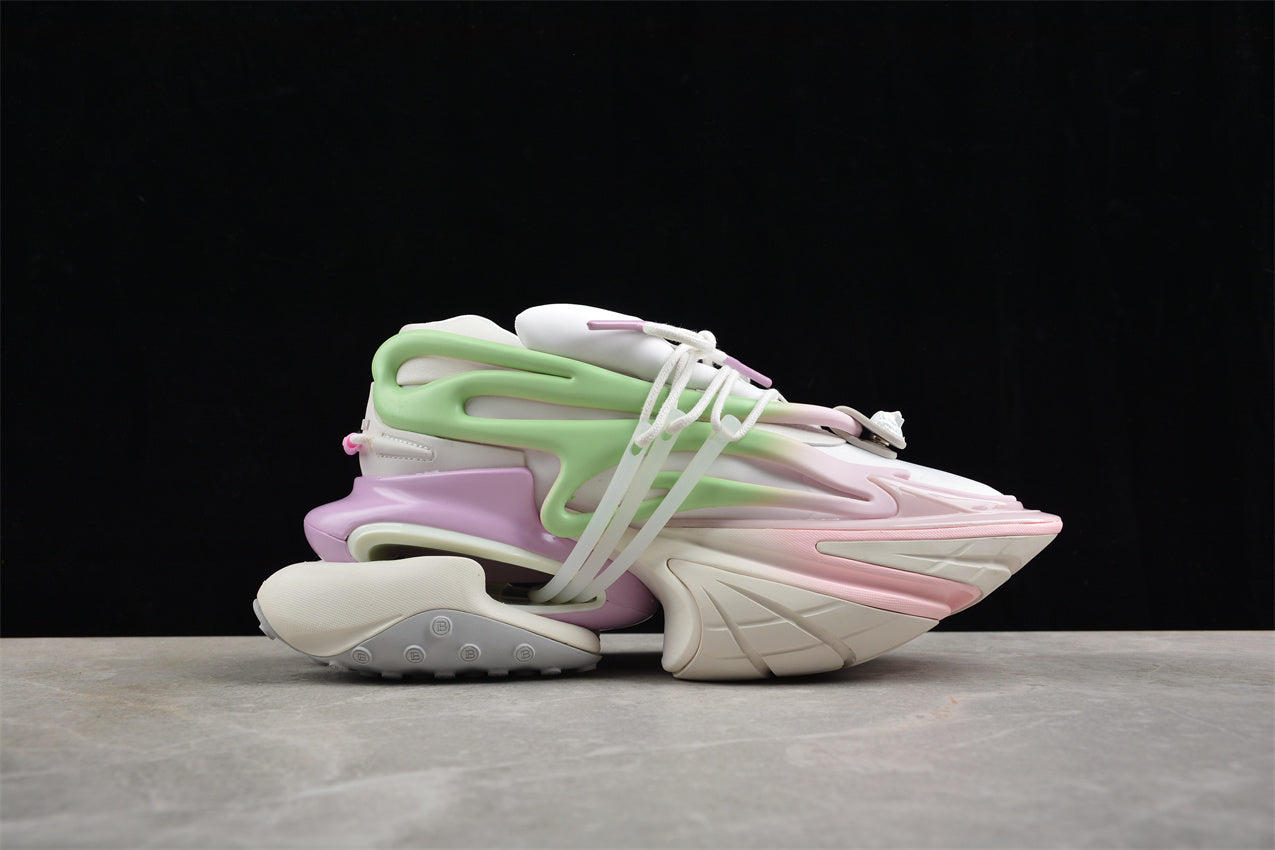 Balmain Unicorn Trainers in Neoprene and Leather Light Pink/Jade - Best Reps Website 2025