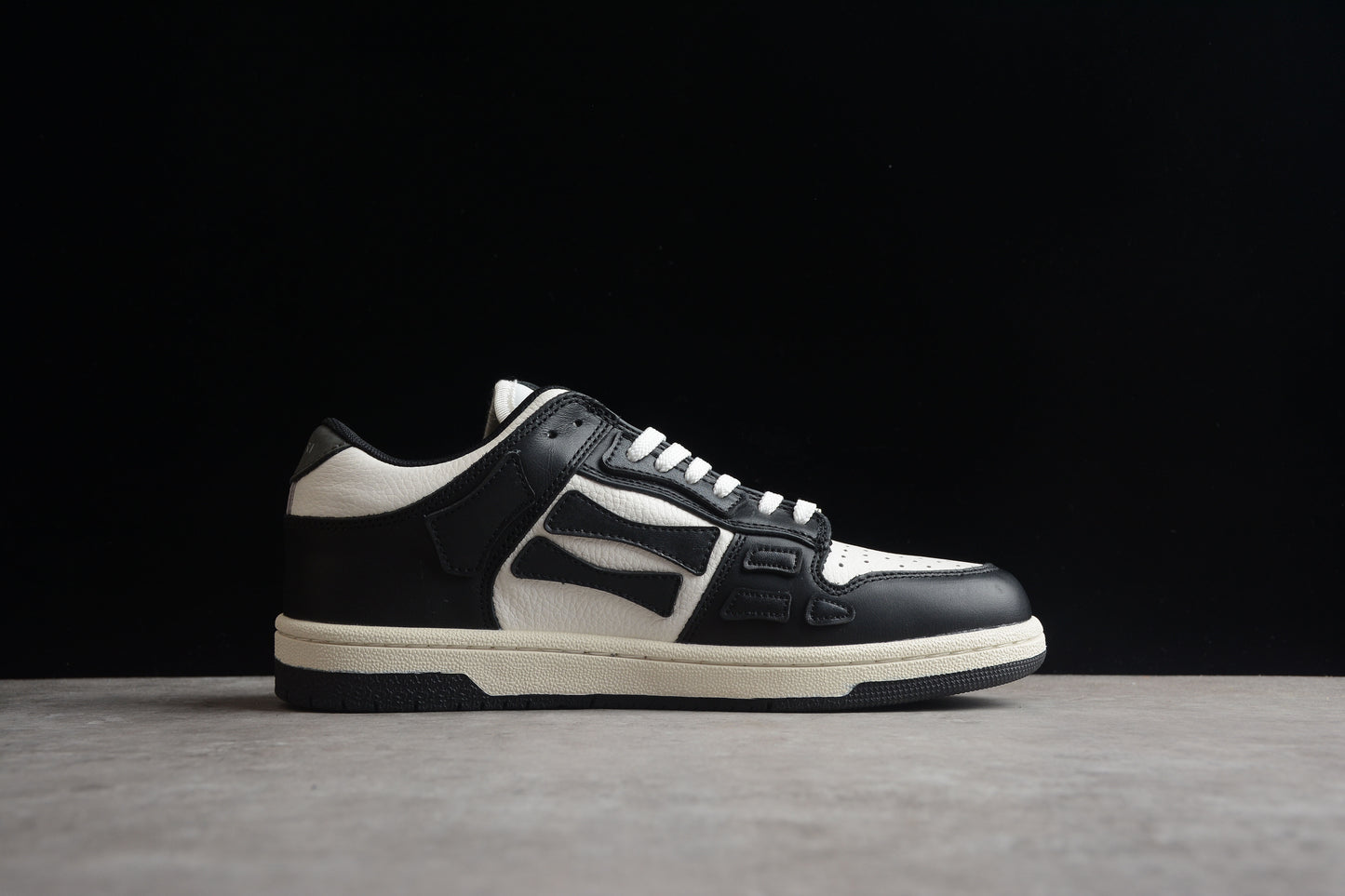 AMIRI Skel Top Low 'Black/White/Black'