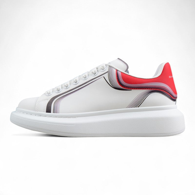 Alexander McQueen Oversized Sneaker in White/Garnet - Best Reps Website 2025