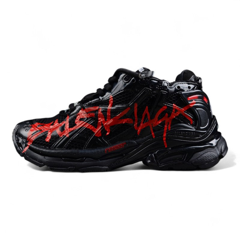 Balenciaga Runner Sneaker – Graffiti Black/Red - Best Reps Website 2025