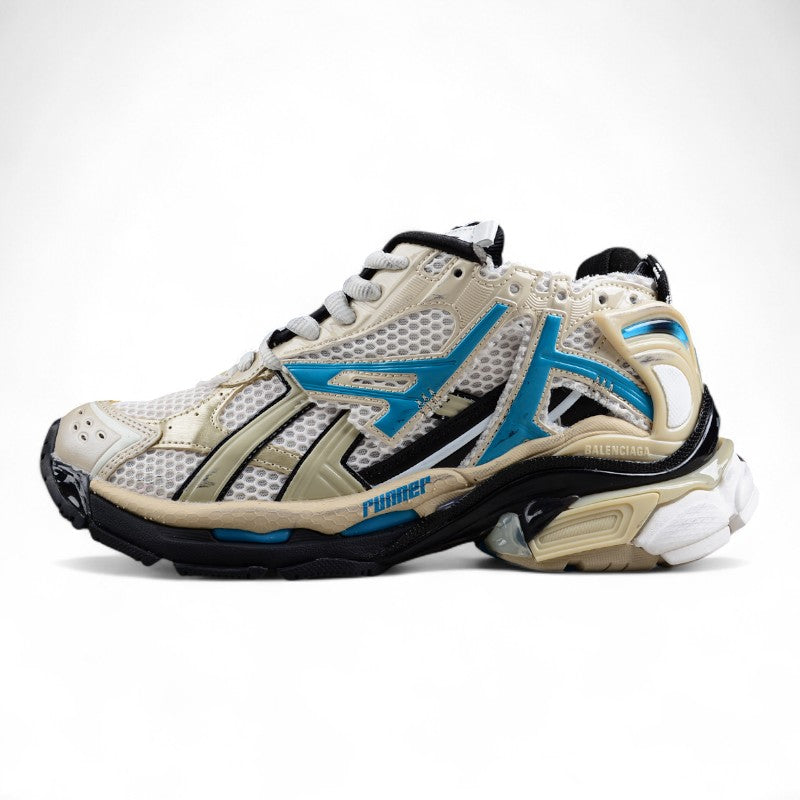 Balenciaga Runner – White/Beige/Blue - Best Reps Website 2025
