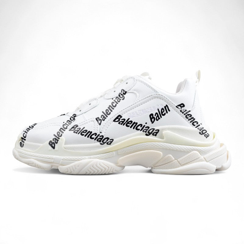 Balenciaga Triple S – Allover Logo White - Best Reps Website 2025