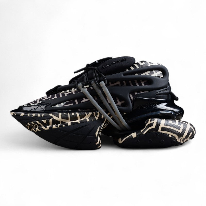 Balmain Unicorn Sneakers in Black – Neoprene & Leather