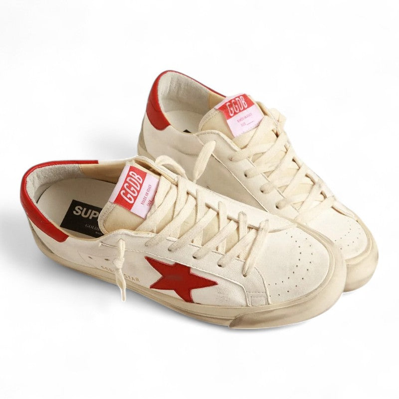 Super-Star LTD sneakers in nappa leather with a bold red star and matching heel tab