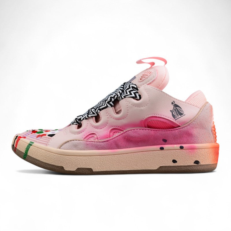 Gallery Dept. x Lanvin Curb Light Sneakers 'Paint Drip – Pale Pink'
