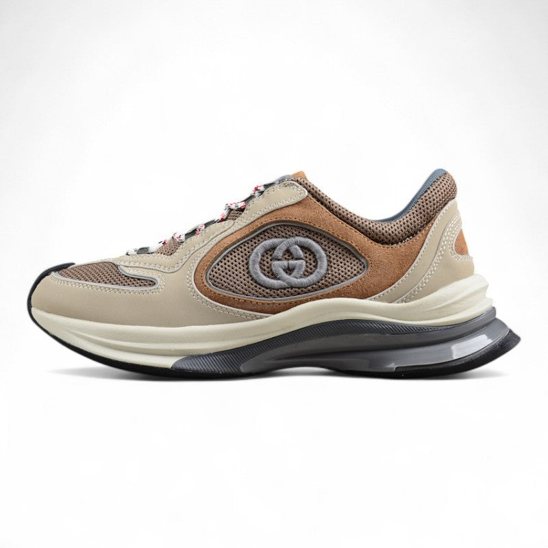 Gucci Men's Run Mesh and Suede Sneaker Beige - Best Reps Website 2025