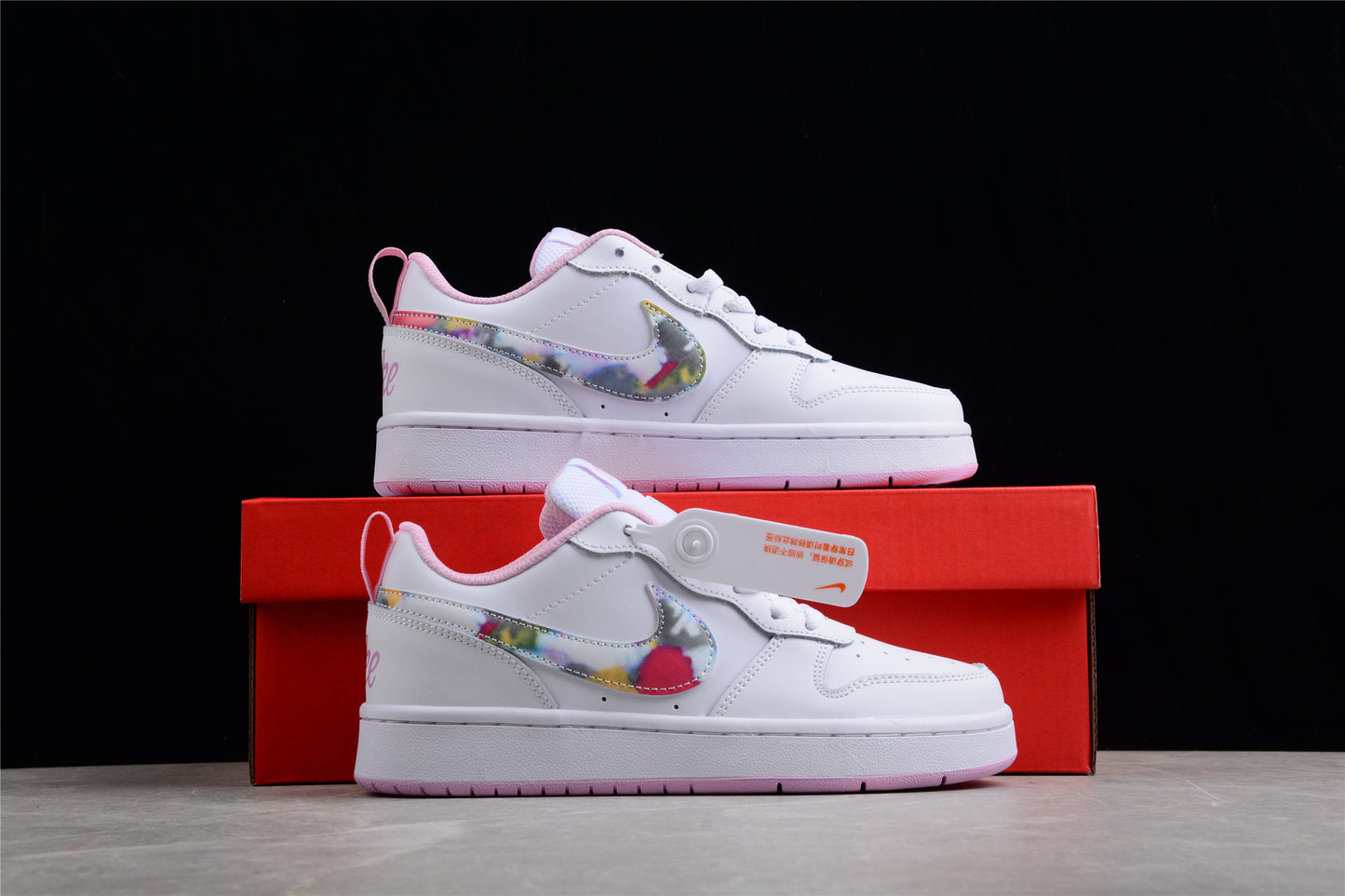 Nike Court Borough Low 2 SE GS 'Floral Swoosh'