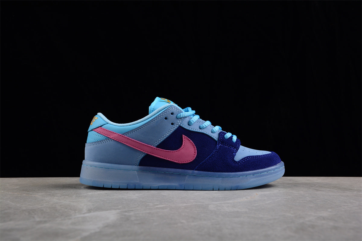 Nike SB Dunk Low "Run The Jewels" hot pink nubuck Swoosh