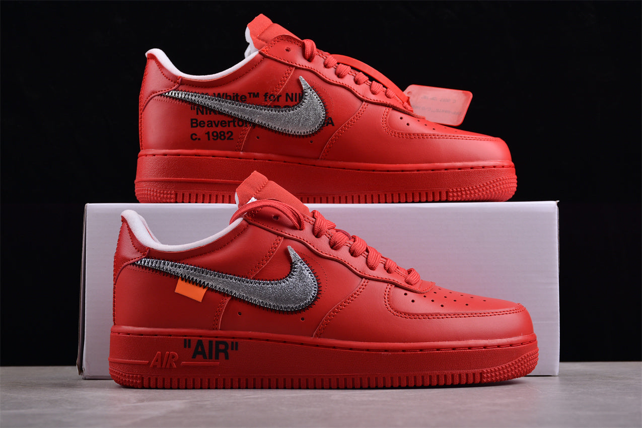 Off-White x Nike Air Force 1 "Brick Red"