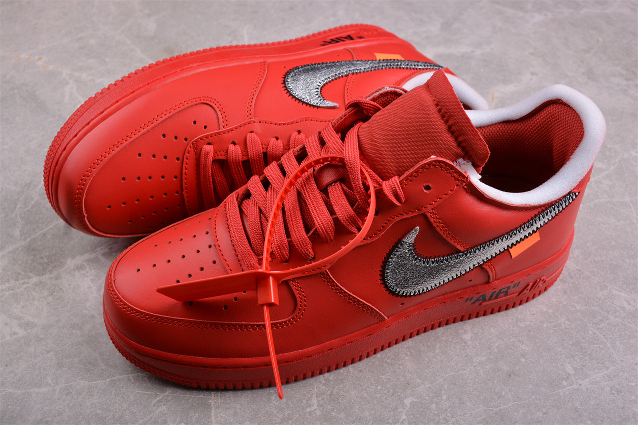 Off-White x Nike Air Force 1 "Brick Red"