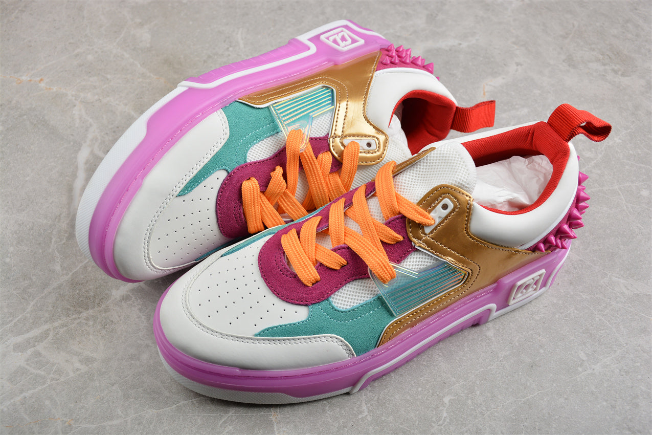 Christian Louboutin Astroloubi Spiked Leather in Pink/Golden-Switchreps