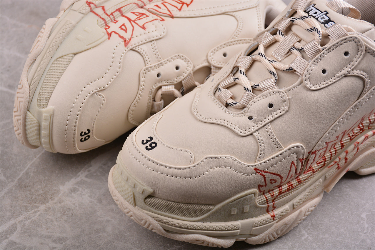 Balenciaga Triple S DIY METAL – Cream/Red - Best Reps Website 2025