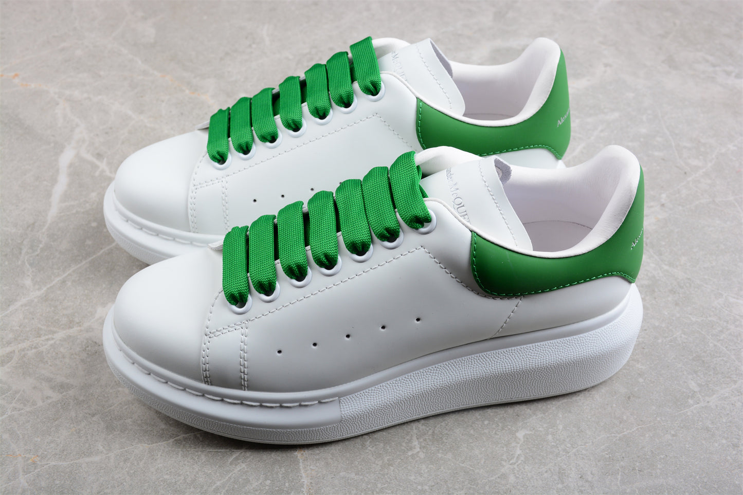 Alexander McQueen Oversized Sneaker in White/Green - Best Reps Website 2025