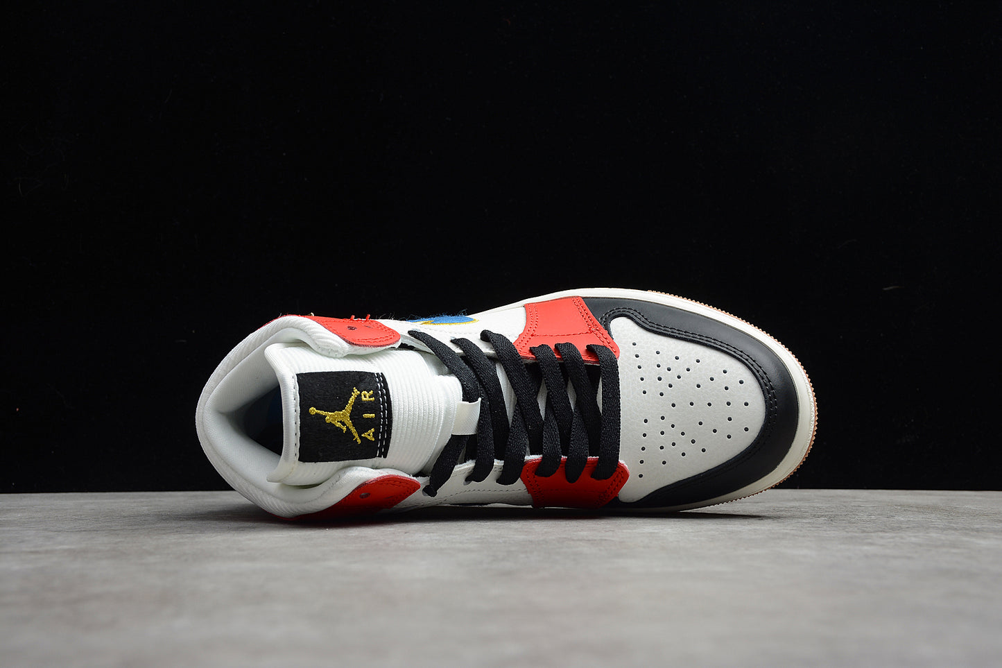 Air Jordan 1 Mid "Noir/Rouge Gym/Or Metallic" - Best Reps Website 2025