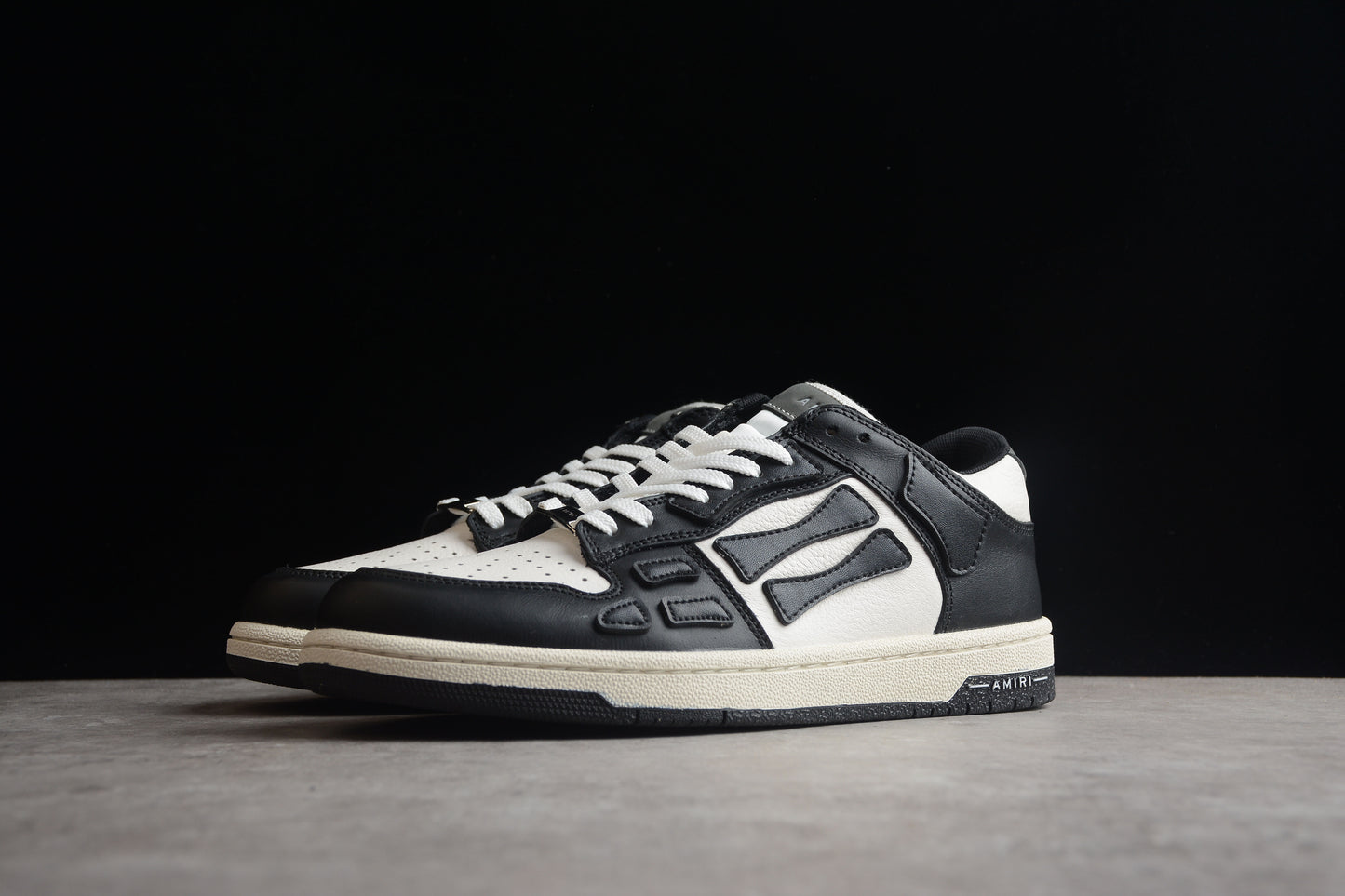 AMIRI Skel Top Low 'Black/White/Black'