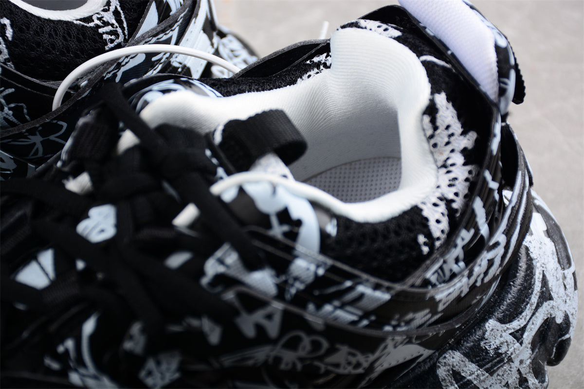 Balenciaga Track Graffiti Sneakers – Black/White - Best Reps Website 2025