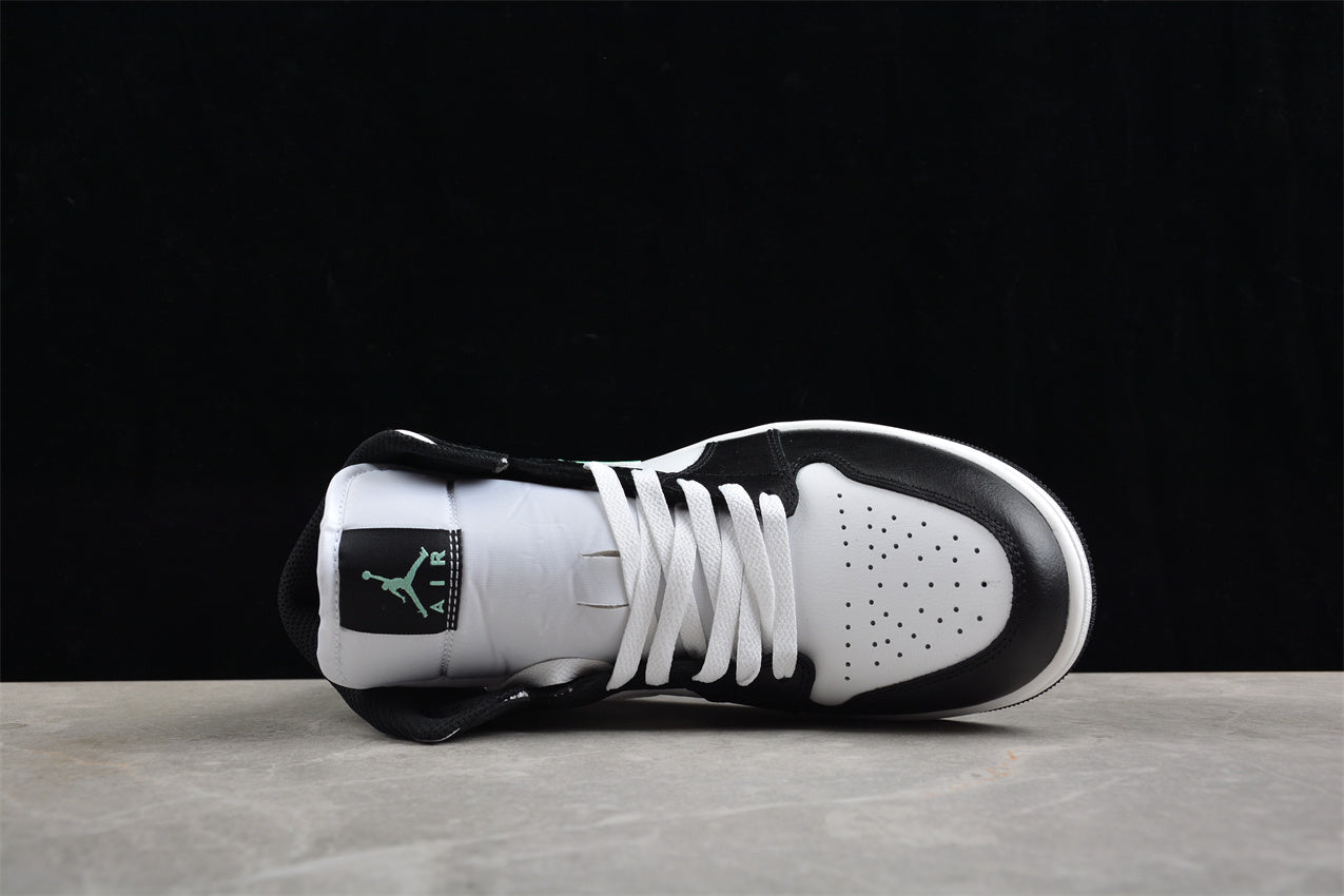 Nike Air Jordan 1 Mid "Green Glow White Black" - Best Reps Website 2025
