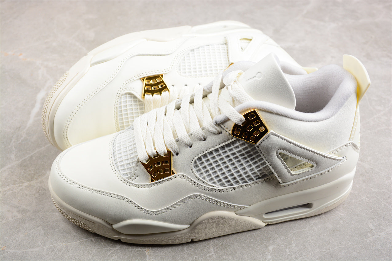 Air Jordan 4 Retro 'White Metallic Gold' - Best Reps Website 2025