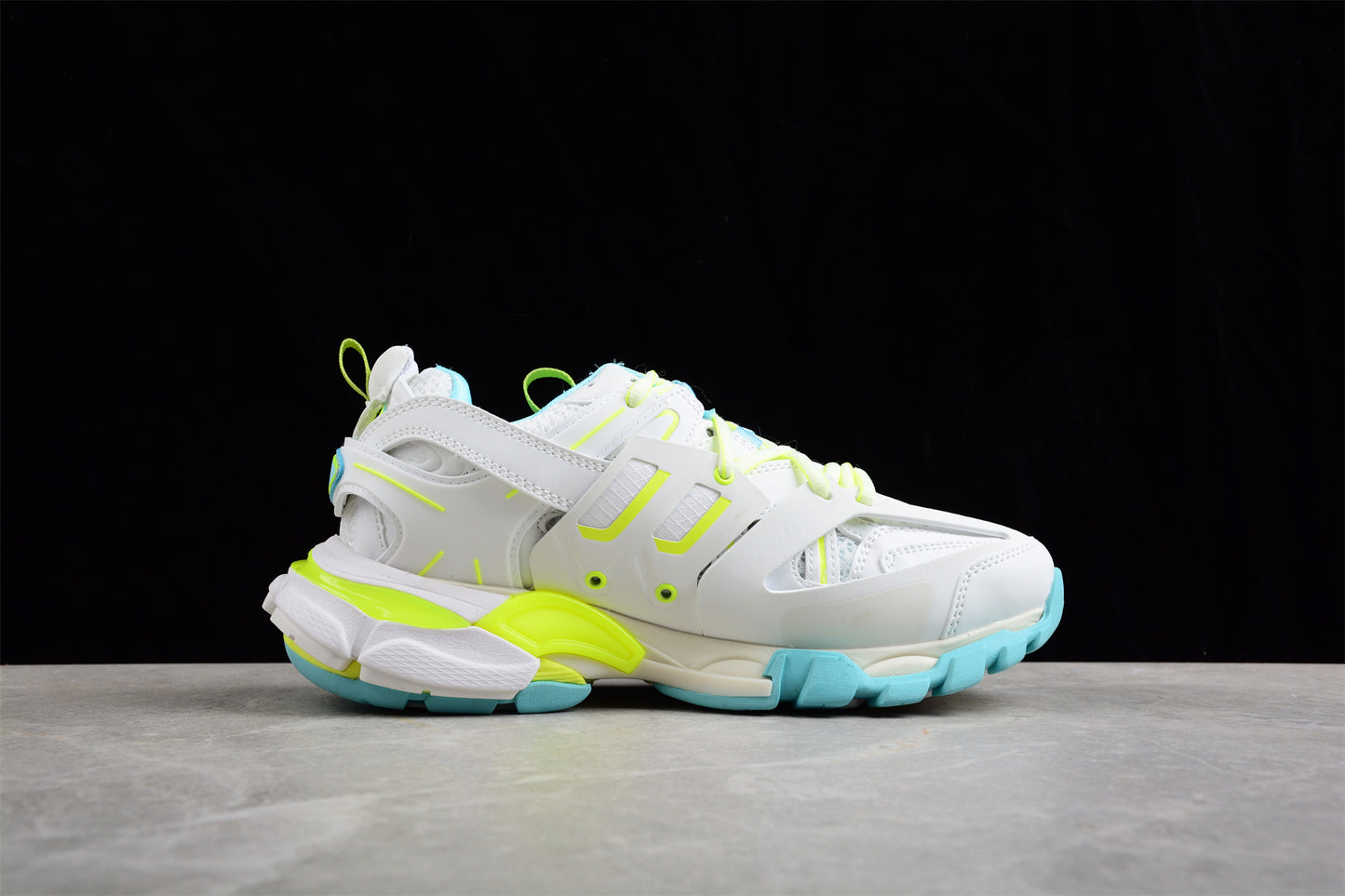 Balenciaga Track – White / Fluorescent Yellow / Turquoise - Best Reps Website 2025