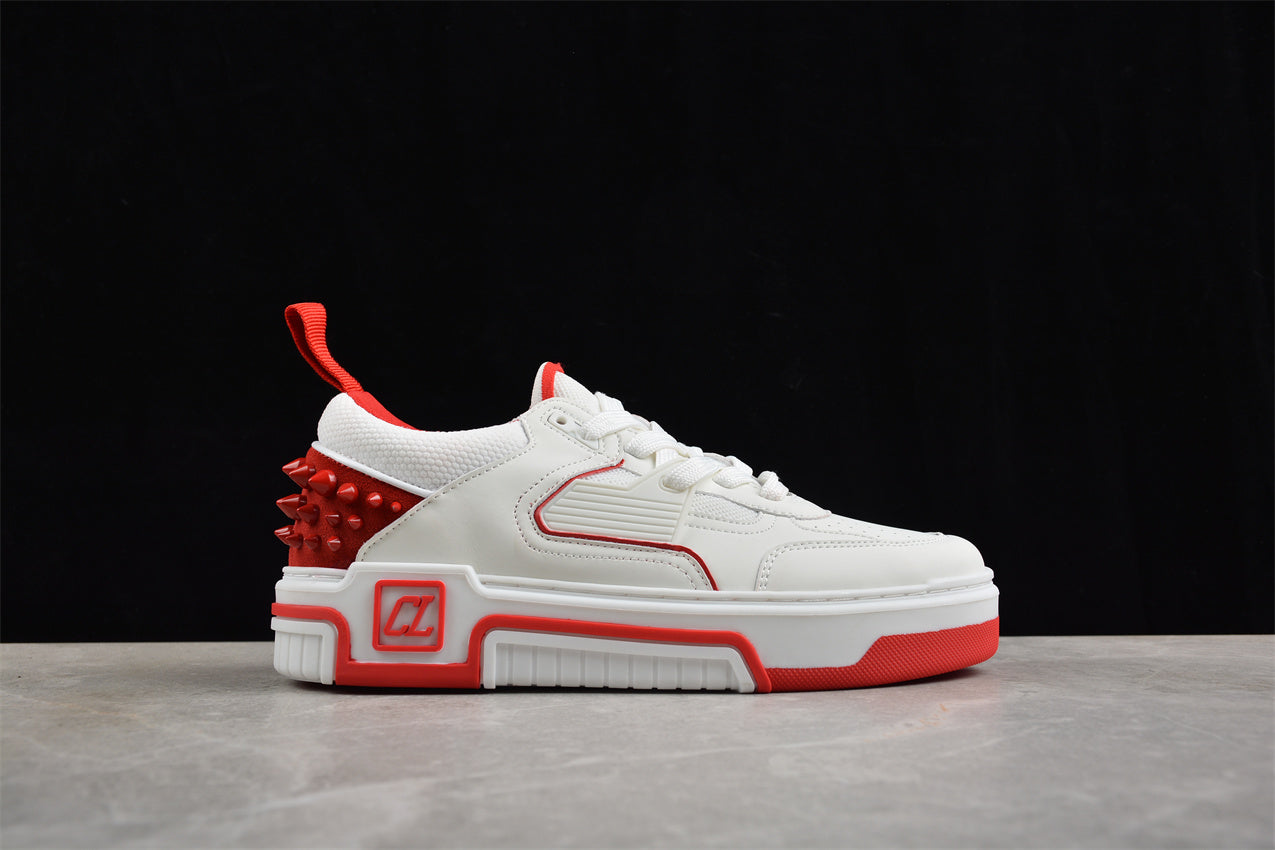 Christian Louboutin Astroloubi in white And Red Spiked
