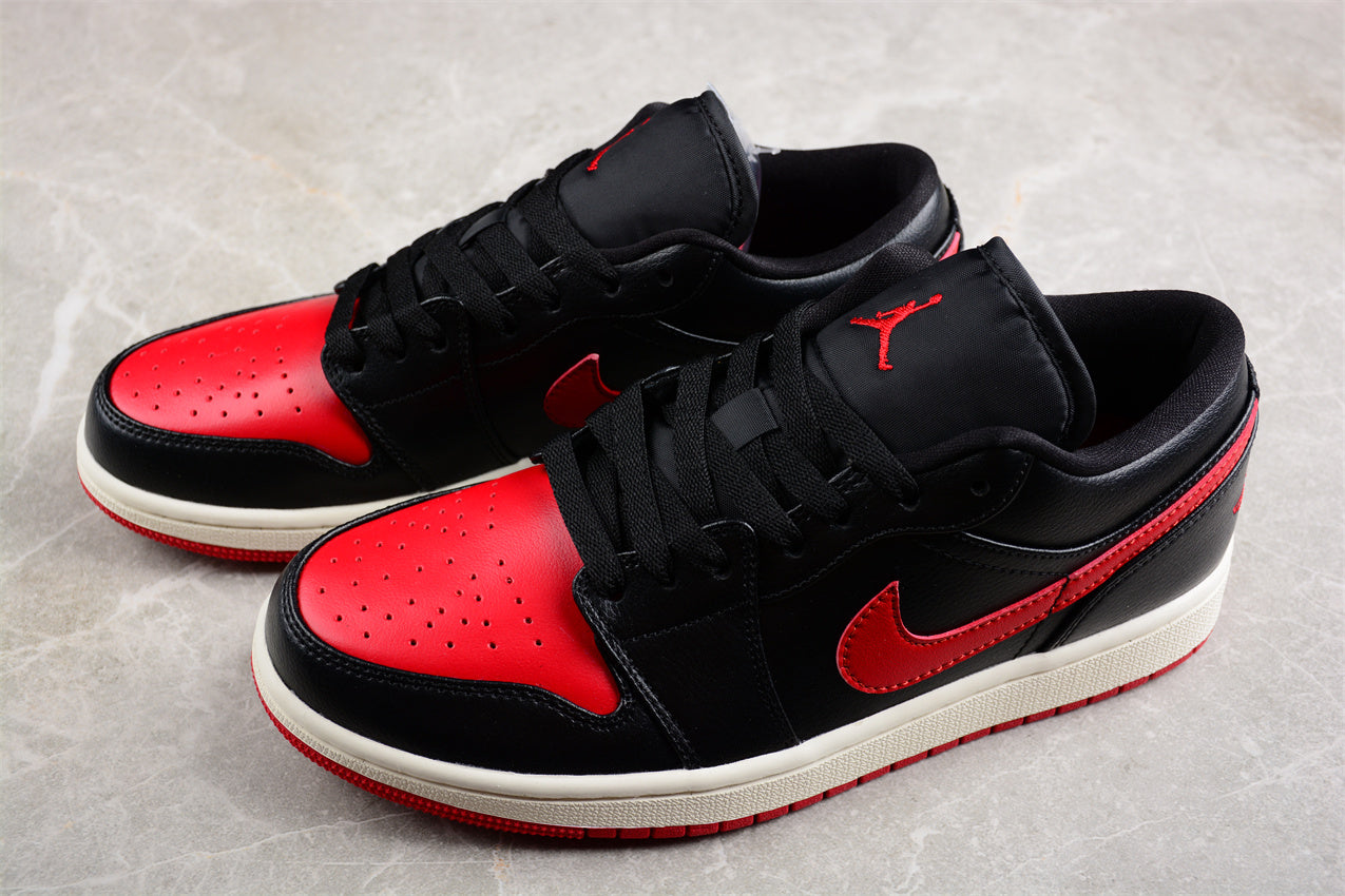 Nike Air Jordan 1 Low "Bred Sail Black Red" - Best Reps Website 2025