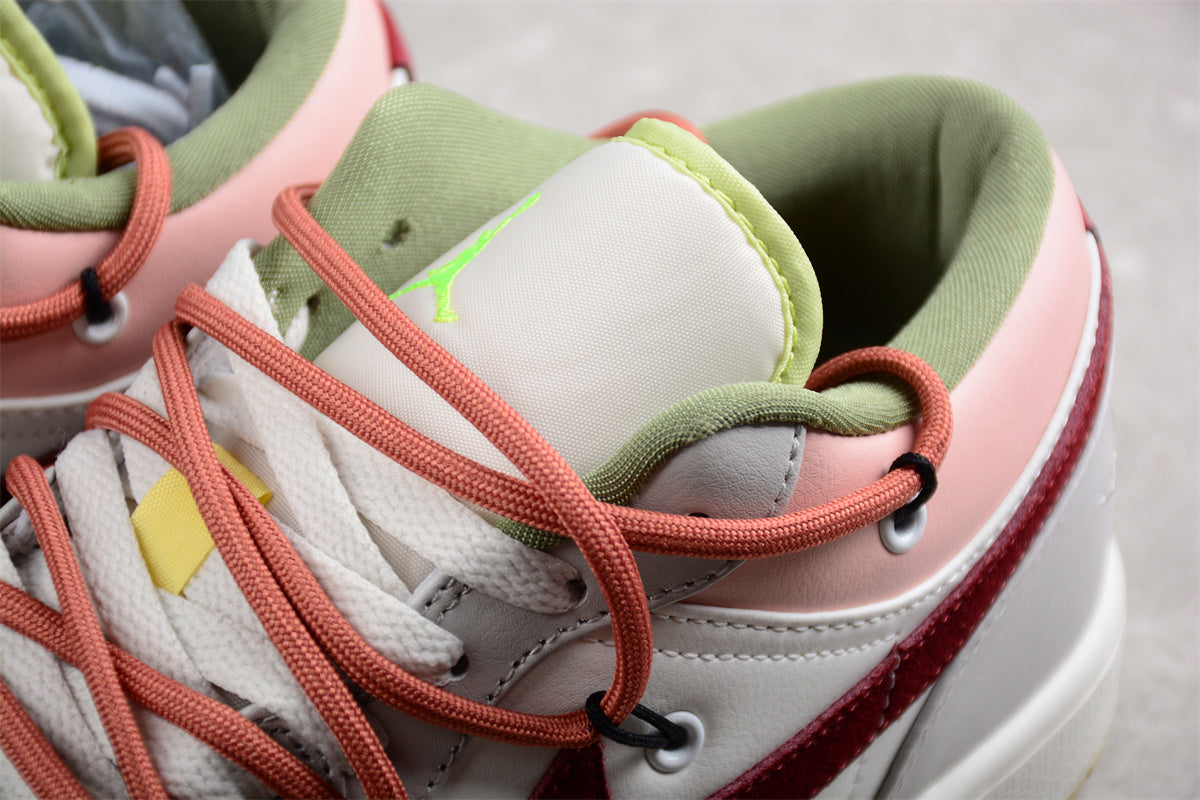 Custom Air Jordan 1 Low White Grey Pink - Best Reps Website 2025