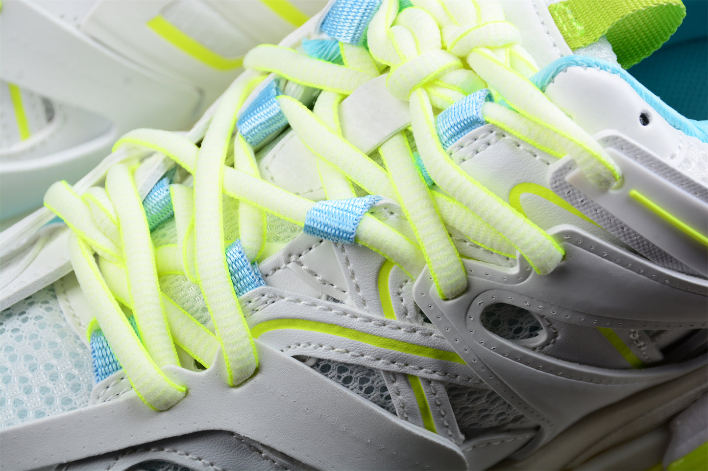 Balenciaga Track – White / Fluorescent Yellow / Turquoise - Best Reps Website 2025