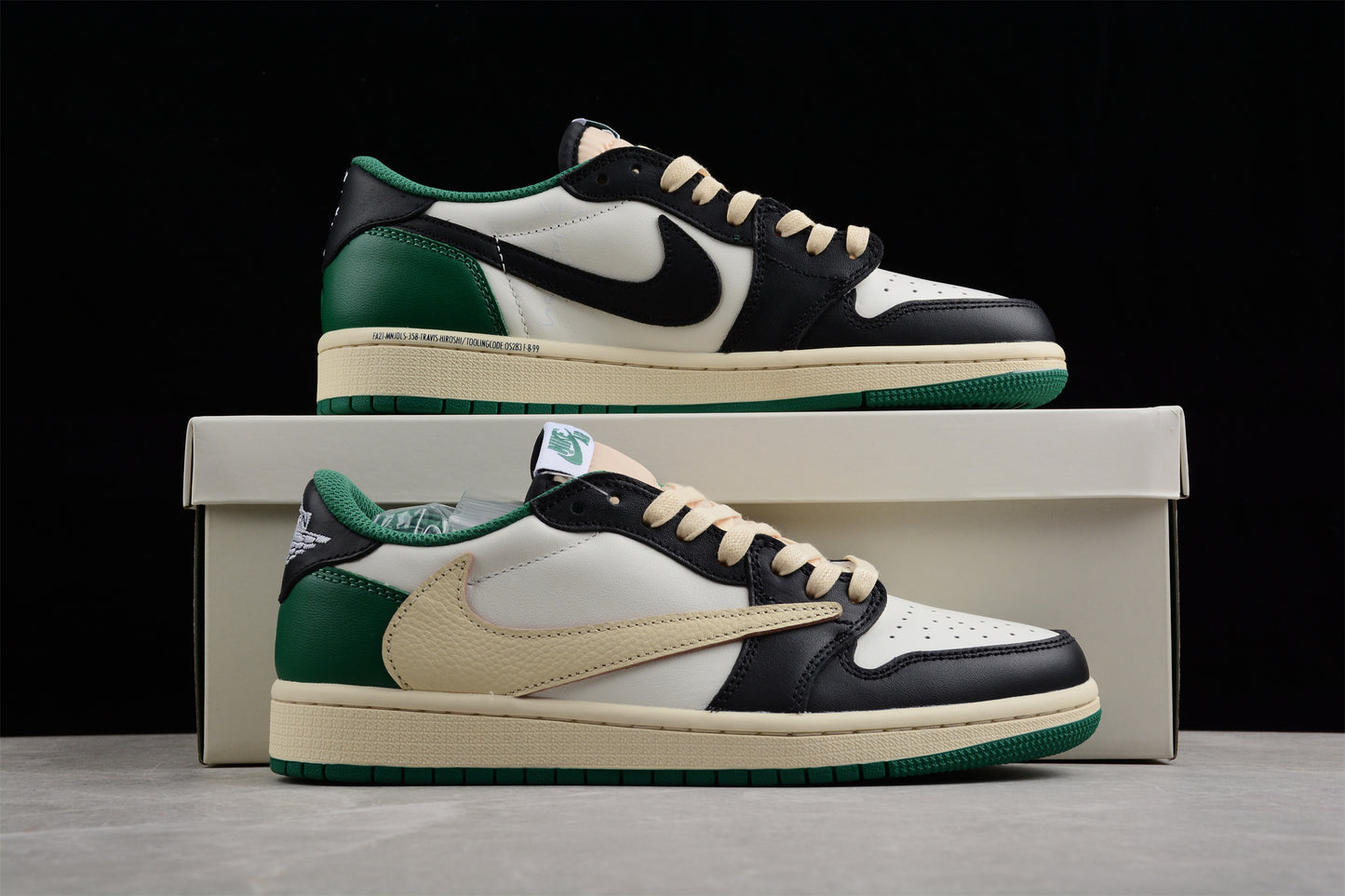 Travis Scott x Air Jordan 1 Low "Green Black" Custom - Best Reps Website 2025