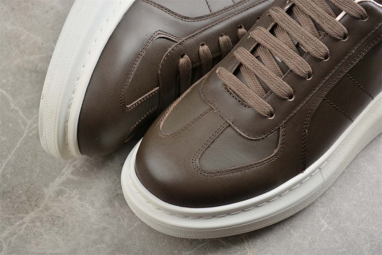 Alexander McQueen Oversized Leather Sneakers in Brown - Best Reps Website 2025