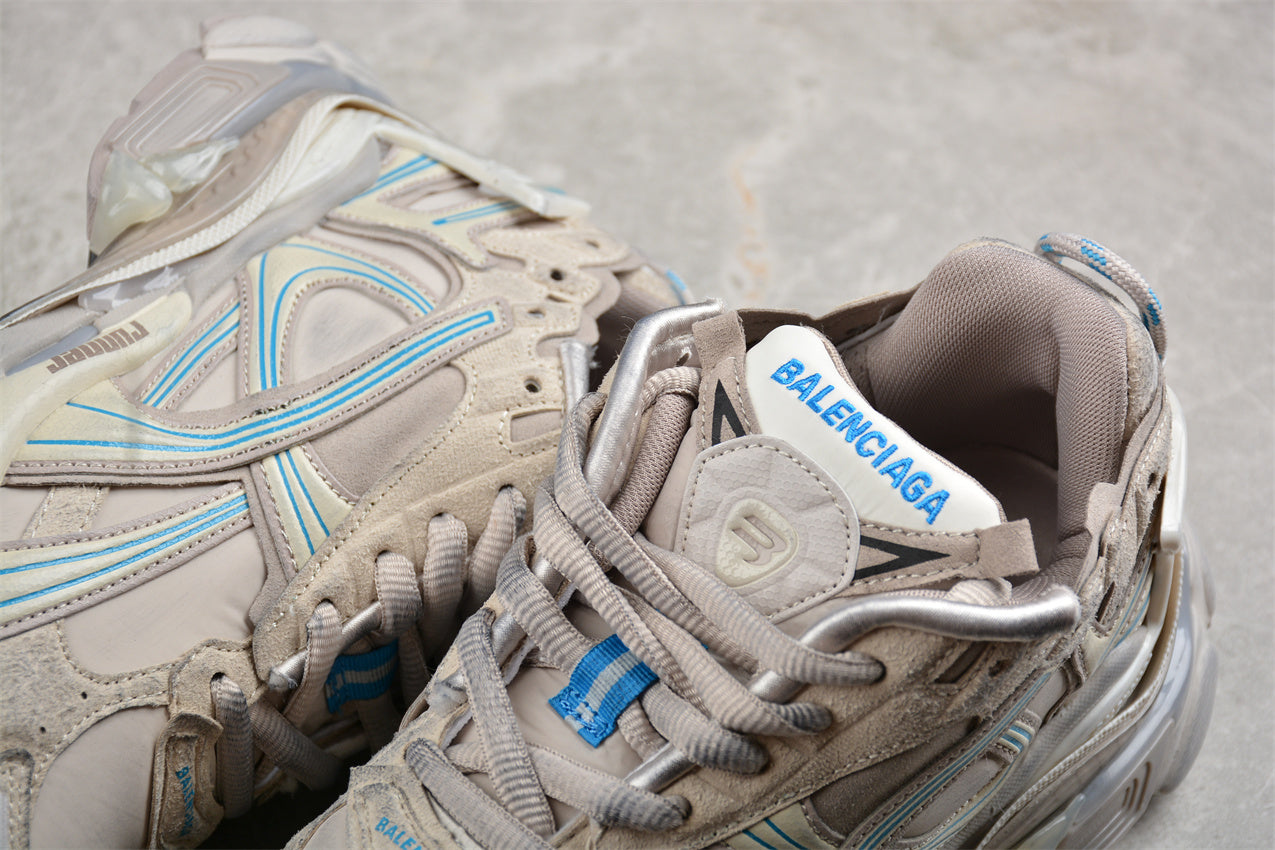 Balenciaga Women's Runner Sneaker in Taupe/Blue - Best Reps Website 2025