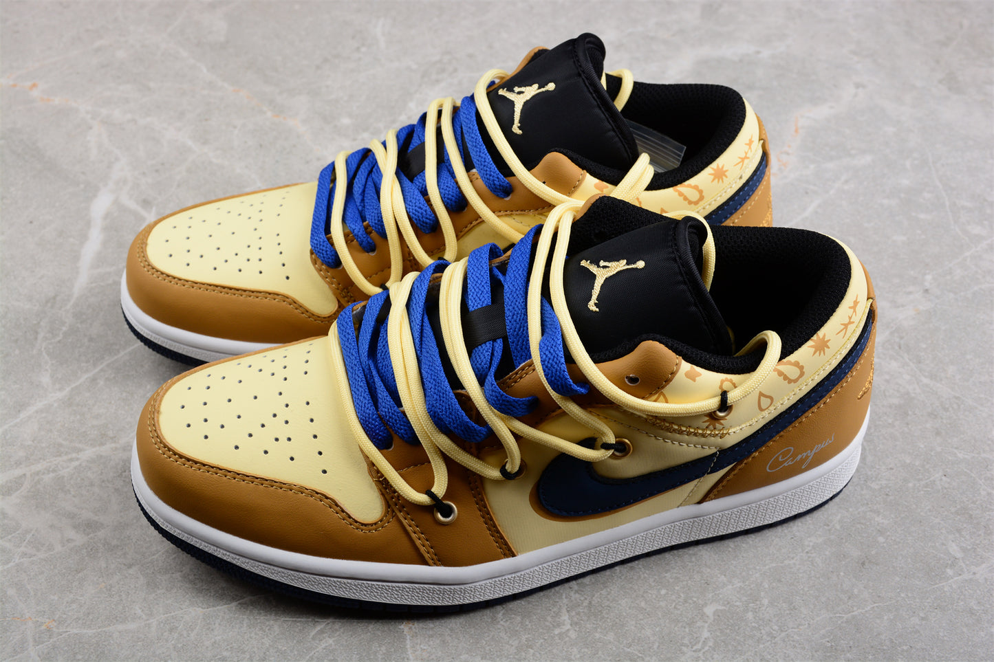 Custom Air Jordan 1 Low "Campus Time" tan, beige 553558-062 - Best Reps Website 2025