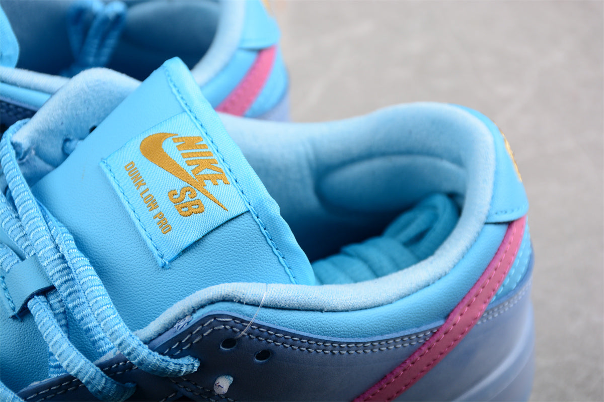 Nike SB Dunk Low "Run The Jewels" hot pink nubuck Swoosh
