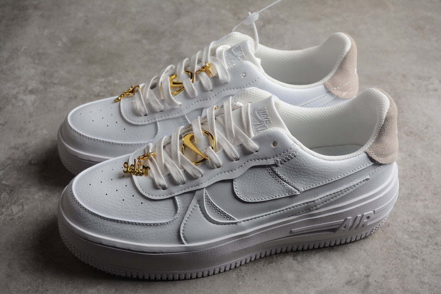Nike Air Force 1 Low PLT AF.ORM “Bling” – White/Metallic Gold